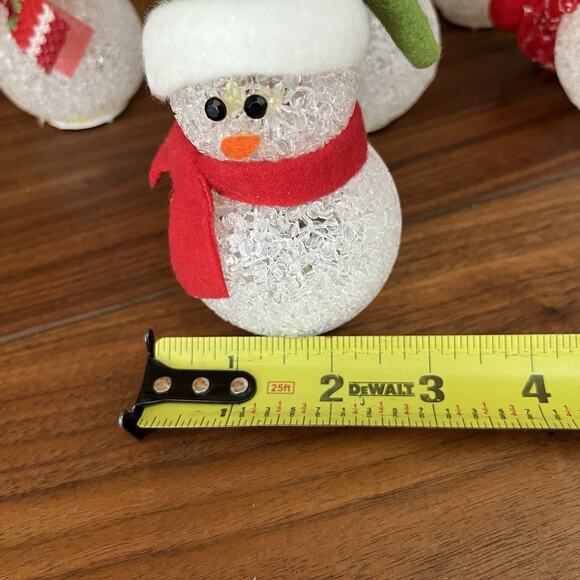 Vintage Light Up Melted Plastic Snowman Lot of 6 - Picture 8 of 8